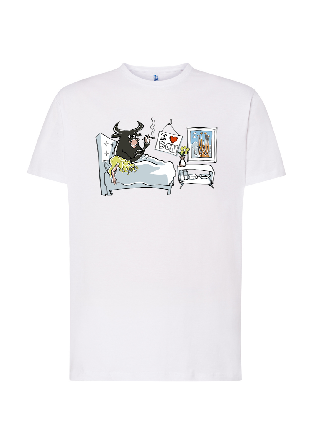 Camiseta I Love BCN & Olé blanca