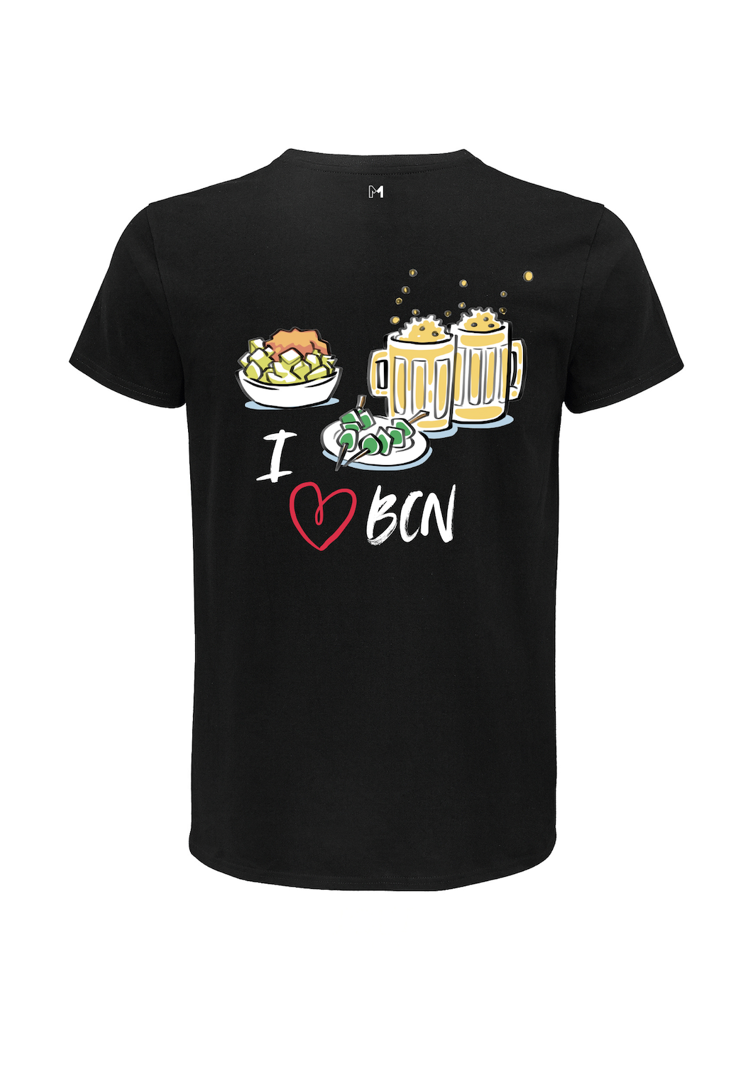 Camiseta I love tapas BCN (negra)